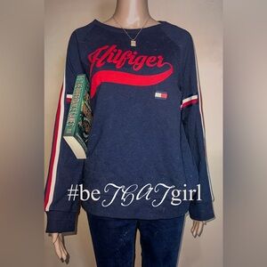 Navy Tommy Hilfiger crewneck sweatshirt
